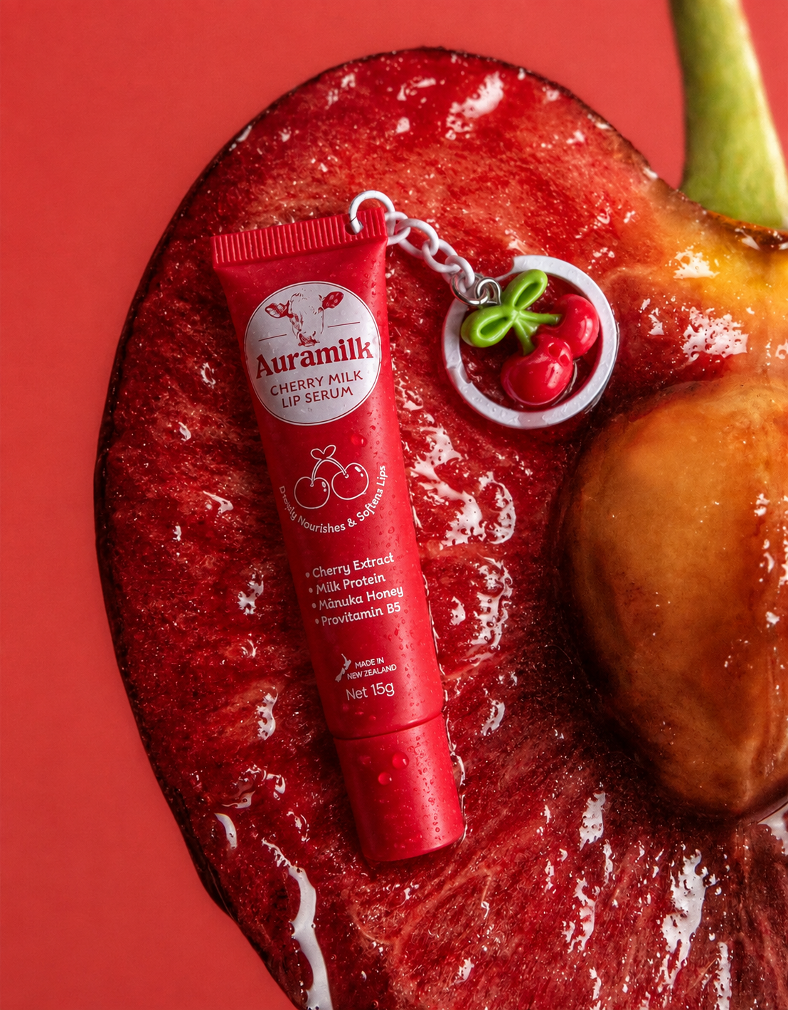 NEW ZEALAND CHERRY MILK LIP SERUM by Auramilk – product view 2